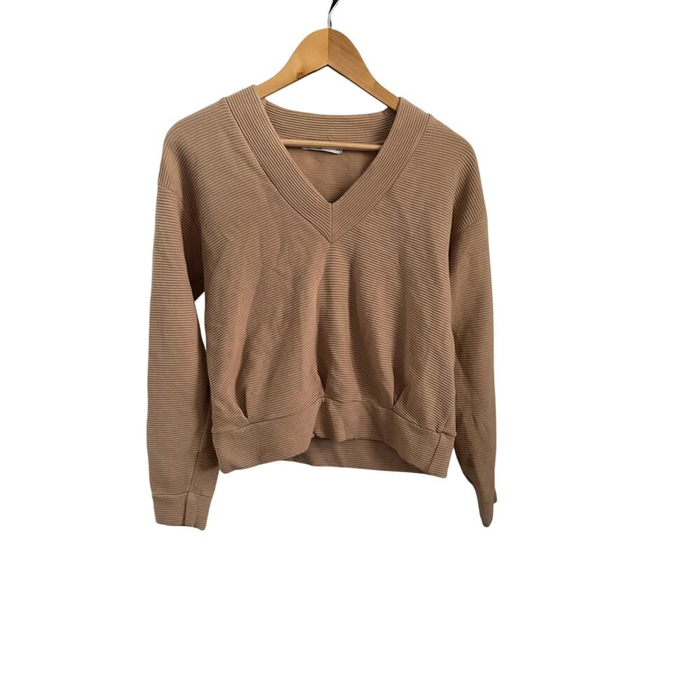 New Stateside Tan Ribbed pullover
